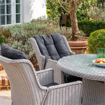 Talia 4 Seat Rattan Dining Set - Round Table