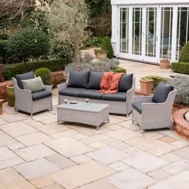 Talia Rattan 3 Seater Sofa Lounging Set