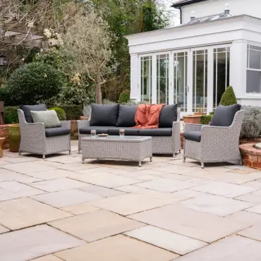 Talia Rattan 3 Seater Sofa Lounging Set