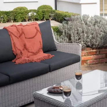 Talia Rattan 3 Seater Sofa Lounging Set