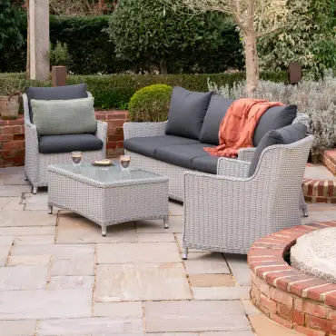Talia Rattan 3 Seater Sofa Lounging Set