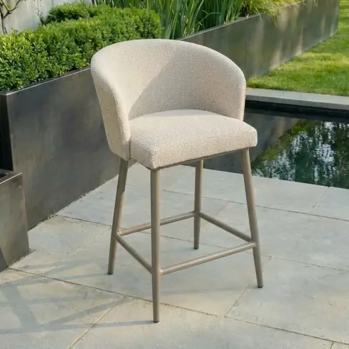 Zen Outdoor Fabric x2 Low Bar Stools Zen Outdoor Fabric x2 Low Bar Stools