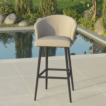 Fabric High Zen Bar Stool