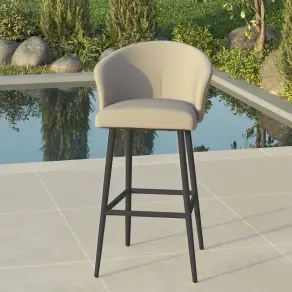 Fabric High Zen Bar Stool