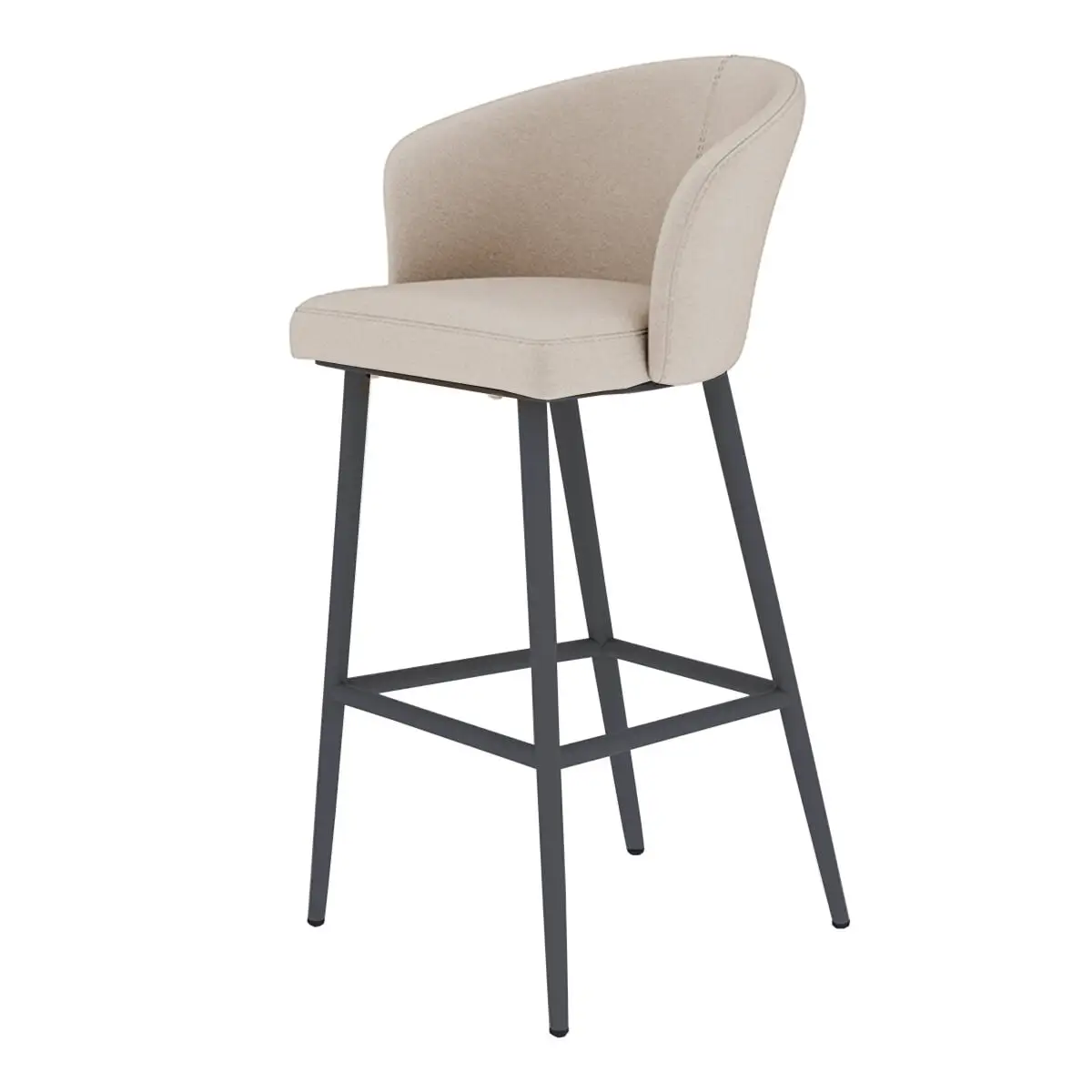 Fabric High Zen Bar Stool