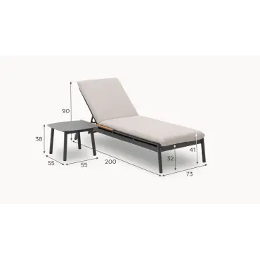 Monti Aluminium Sun Lounger