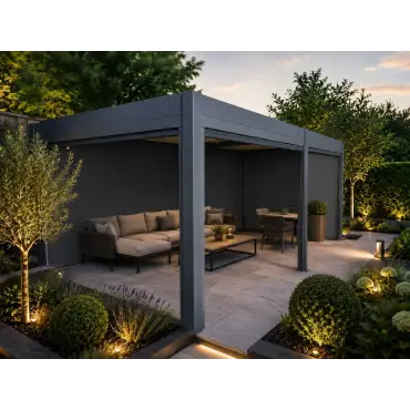 Eclipse 5 X 3.5m LED Motorised Pergola | Free Standing