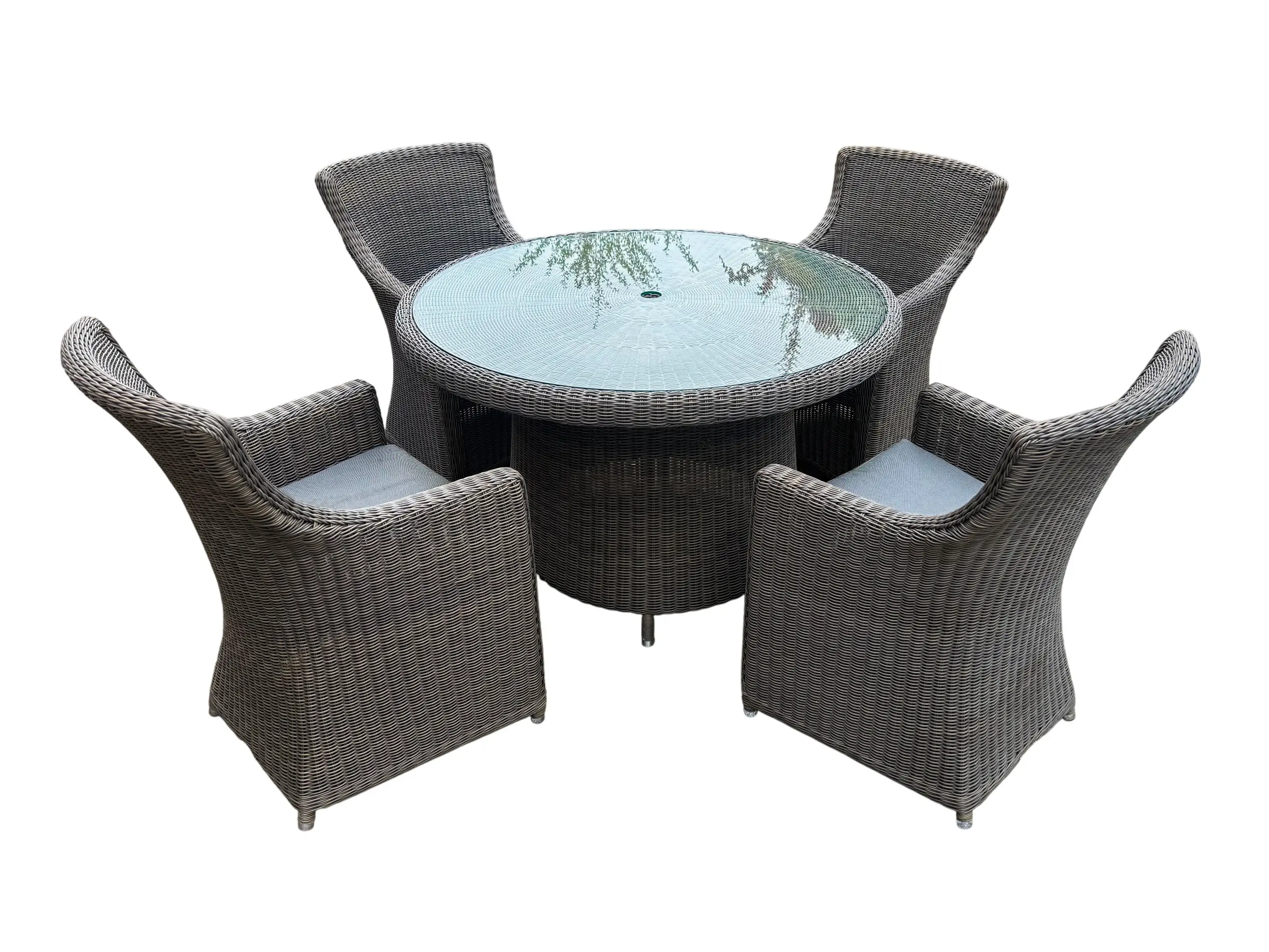Seville 4 Chair Round Dining Set