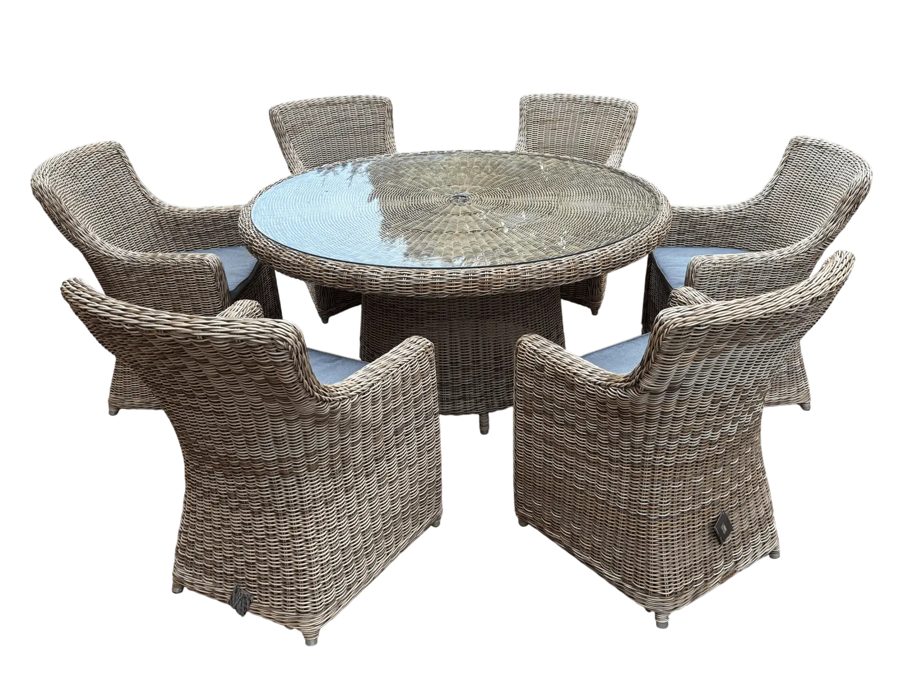 Seville 6 Chair Round Dining Set