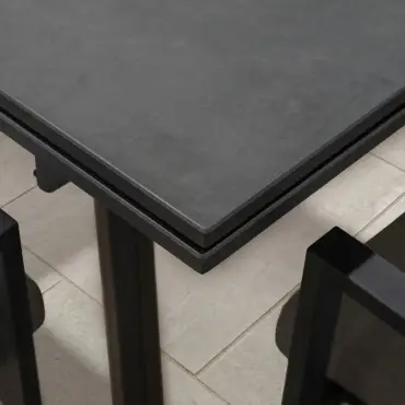 Ralph 6-12 Seat Fabric Dining Set - Extending Table in Charcoal Grey