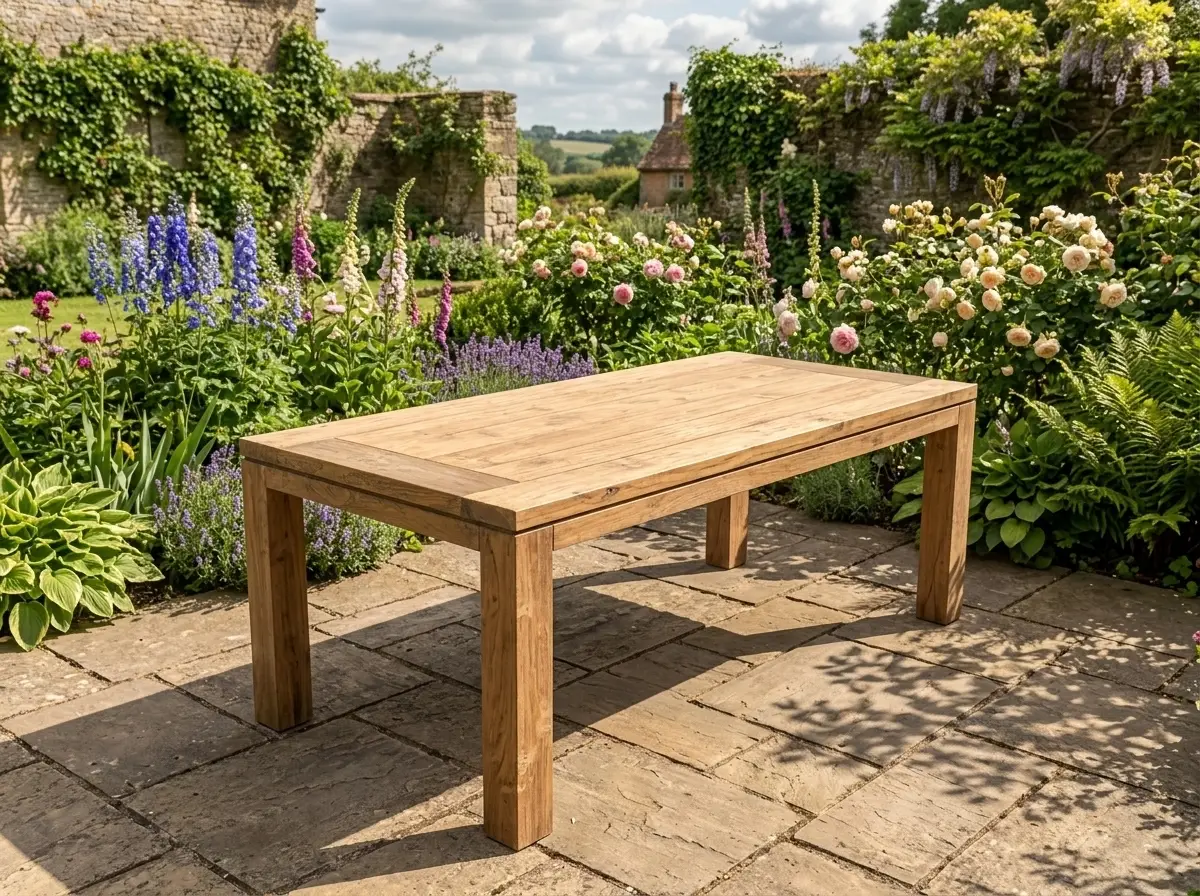 York Reclaimed Teak Dining Table 2M