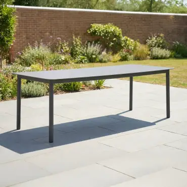 Monti 8 Seat Aluminium Wood Dining Set - Rectangular Table
