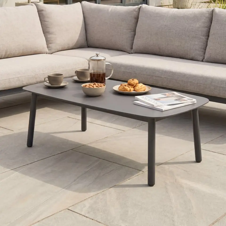 Monti Aluminium Wood Corner Sofa Lounging Set