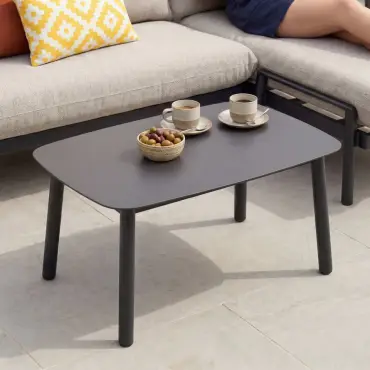 Monti Aluminium Wood 3 Seater Chaise Sofa Lounging Set
