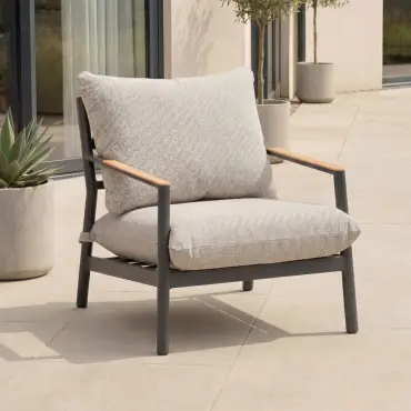 Monti Aluminium Wood 5 Piece Lounging Set