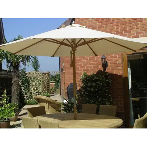 Diamond Teak Parasol 3.5m Diameter