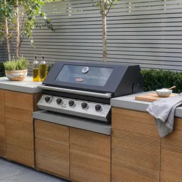 Bali Outdoor Kitchen Storage Units with Beefeater 1700 Series BBQ - Double Configuration