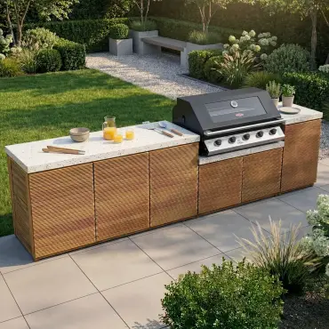 Antigua Large Kitchen Storage Units with Beefeater 1200E Series BBQ