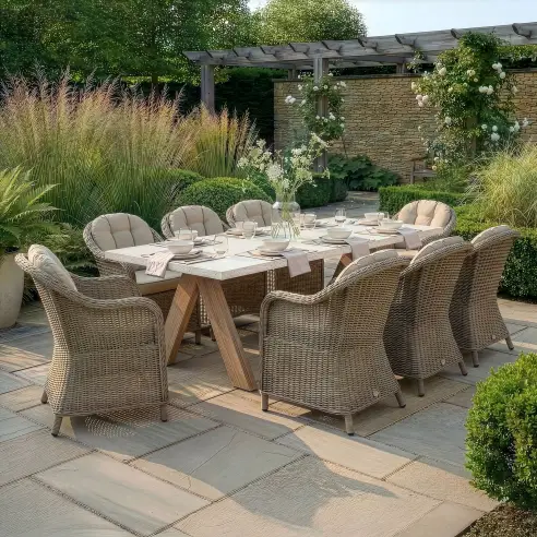 Antigua 8 Seat Rectangular Dining Set - Winchester Heritage Rattan Dining Chairs Antigua 8 Seat Rectangular Dining Set - Winchester Heritage Rattan Dining Chairs