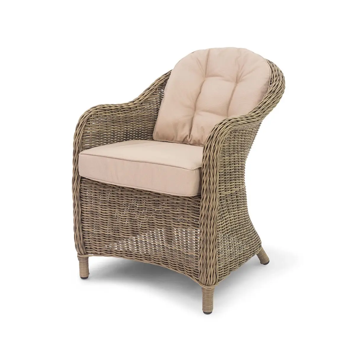 Antigua 6 Seat Round Dining Set - Winchester Heritage Rattan Dining Chairs