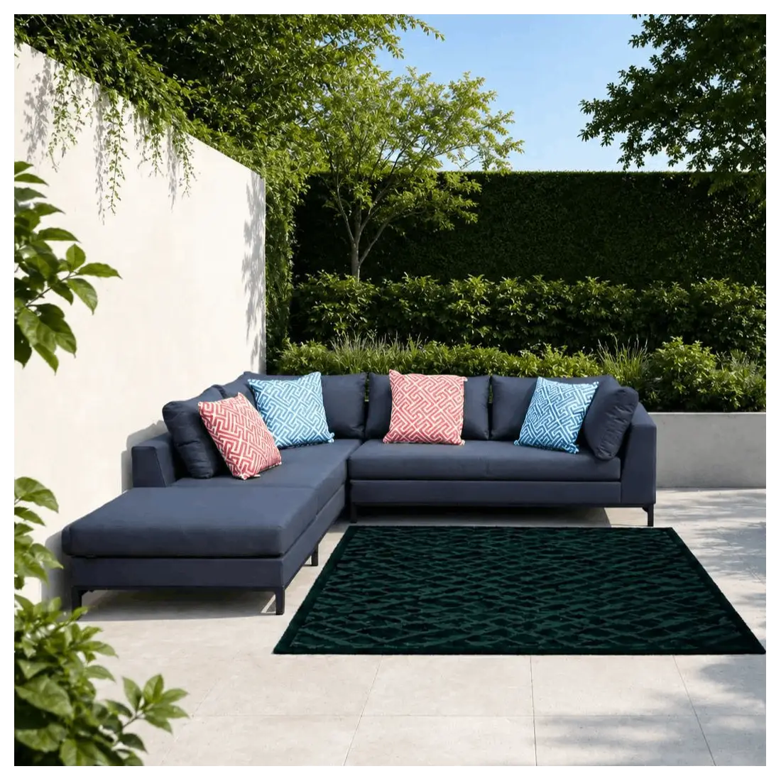 Sicilie Left-Facing Outdoor Corner Sofa Unit | Aluminium & Nanotex