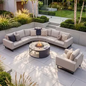 Fabric Ethos Grande Corner Sofa Set & Armchair