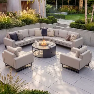 Fabric Ethos Grande Corner Sofa Set & 2 Armchairs