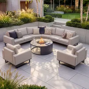 Fabric Ethos Grande Corner Sofa Set & 2 Armchairs