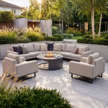 Fabric Ethos Grande Corner Sofa Set & 2 Armchairs