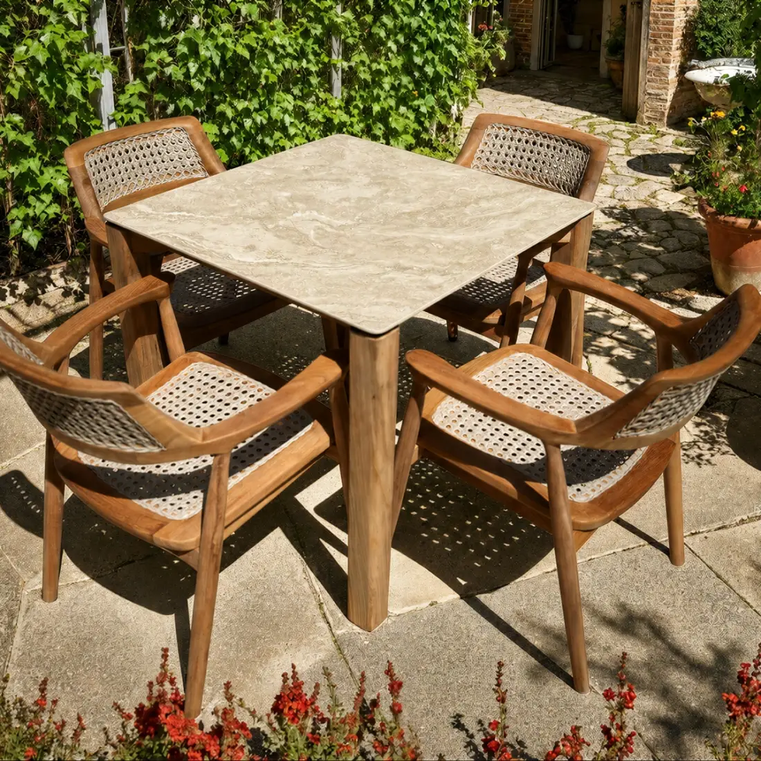 Pedro 4 Chair Dining Set Pedro 4 Chair Dining Set