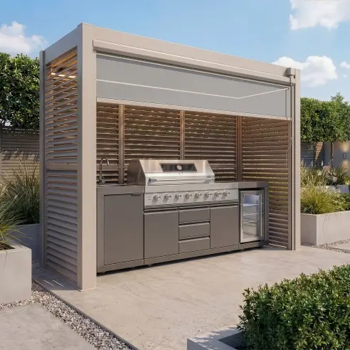 Como Freestanding BBQ Shelter 1 Como Freestanding BBQ Shelter 1
