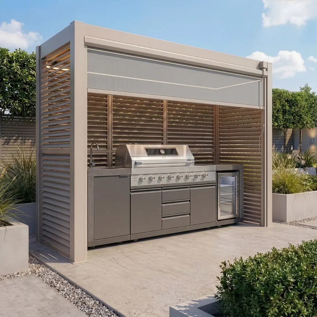 Como Freestanding BBQ Shelter 1 Como Freestanding BBQ Shelter 1