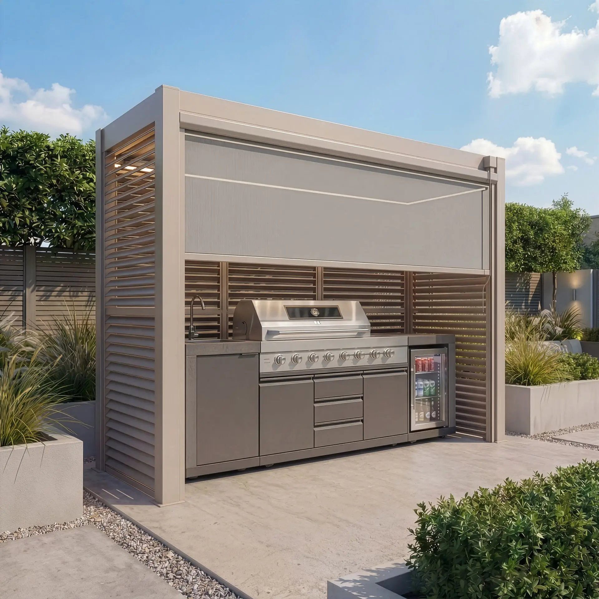 Como Freestanding BBQ Shelter 1