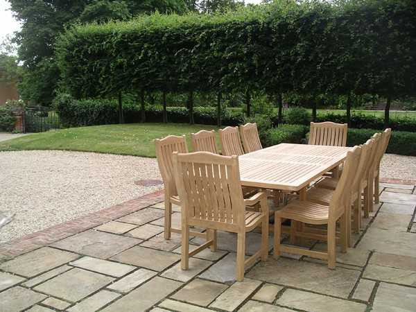 Malvern Luxury Teak 10 chair Dining Set - Certified