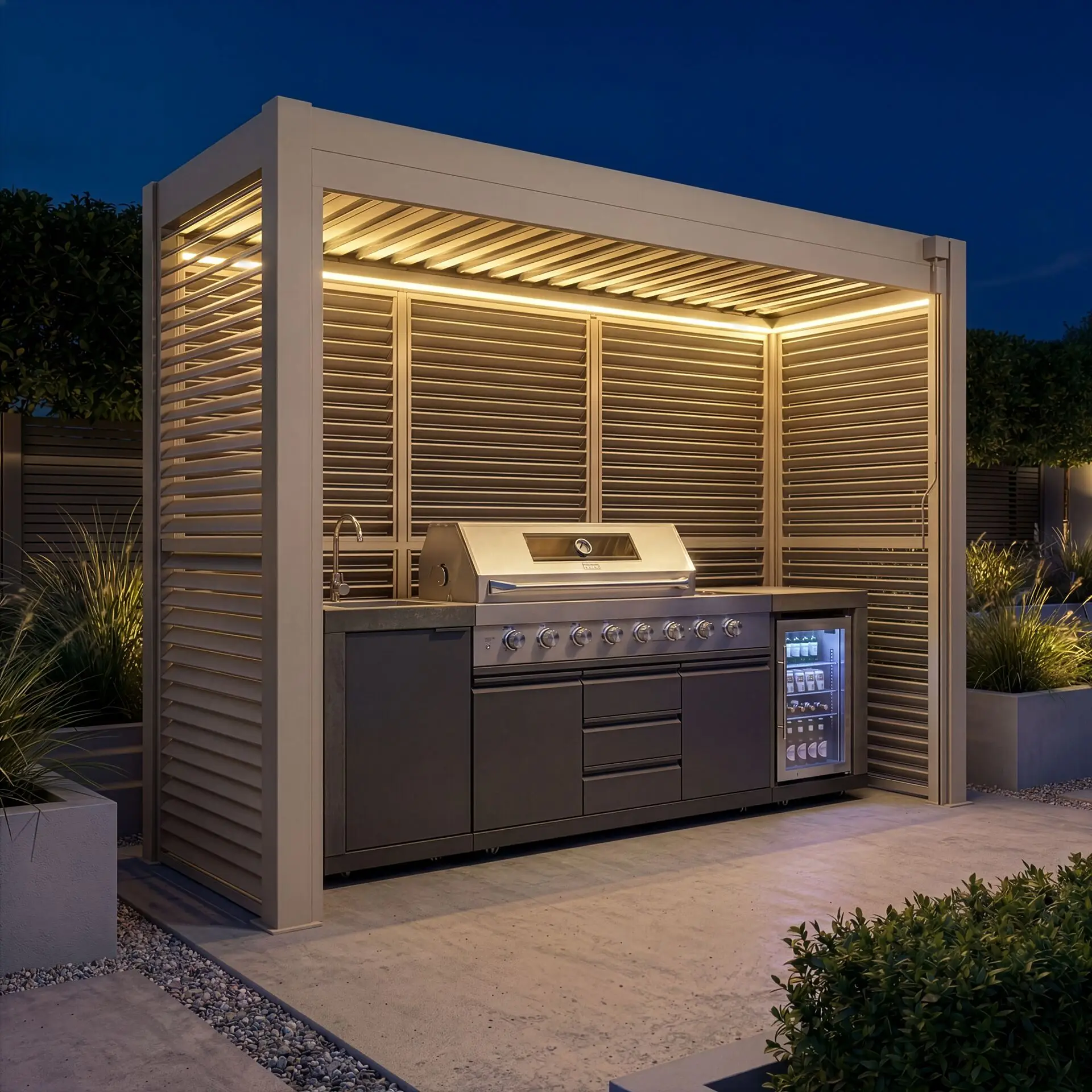 Como Freestanding BBQ Shelter 1