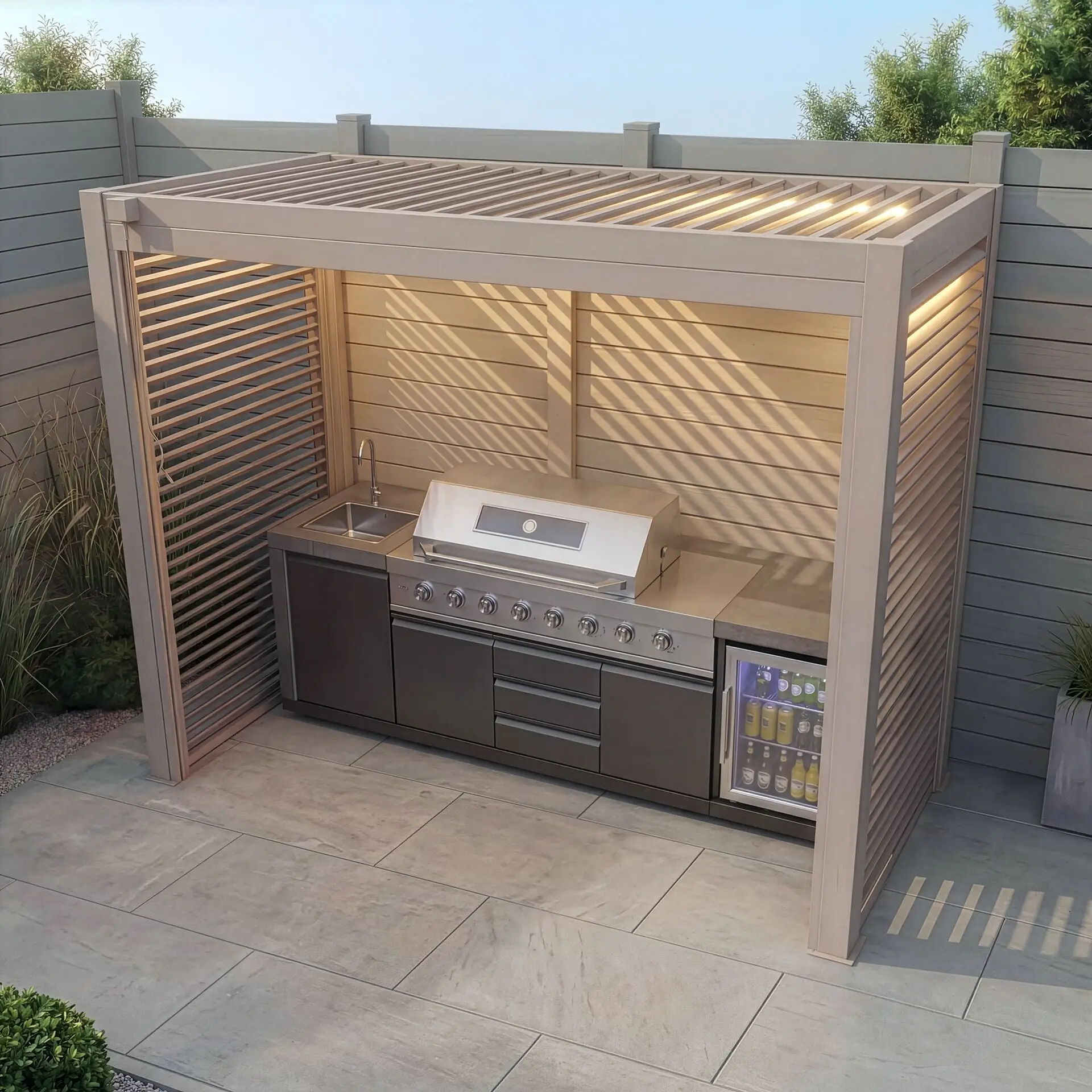 Como Freestanding BBQ Shelter 2