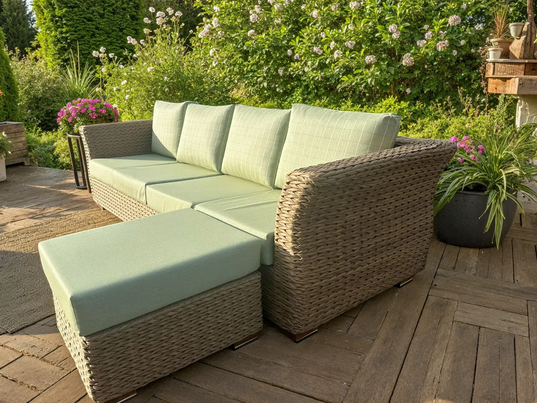 Montana Rattan 4 Seater Double Sofa Suite
