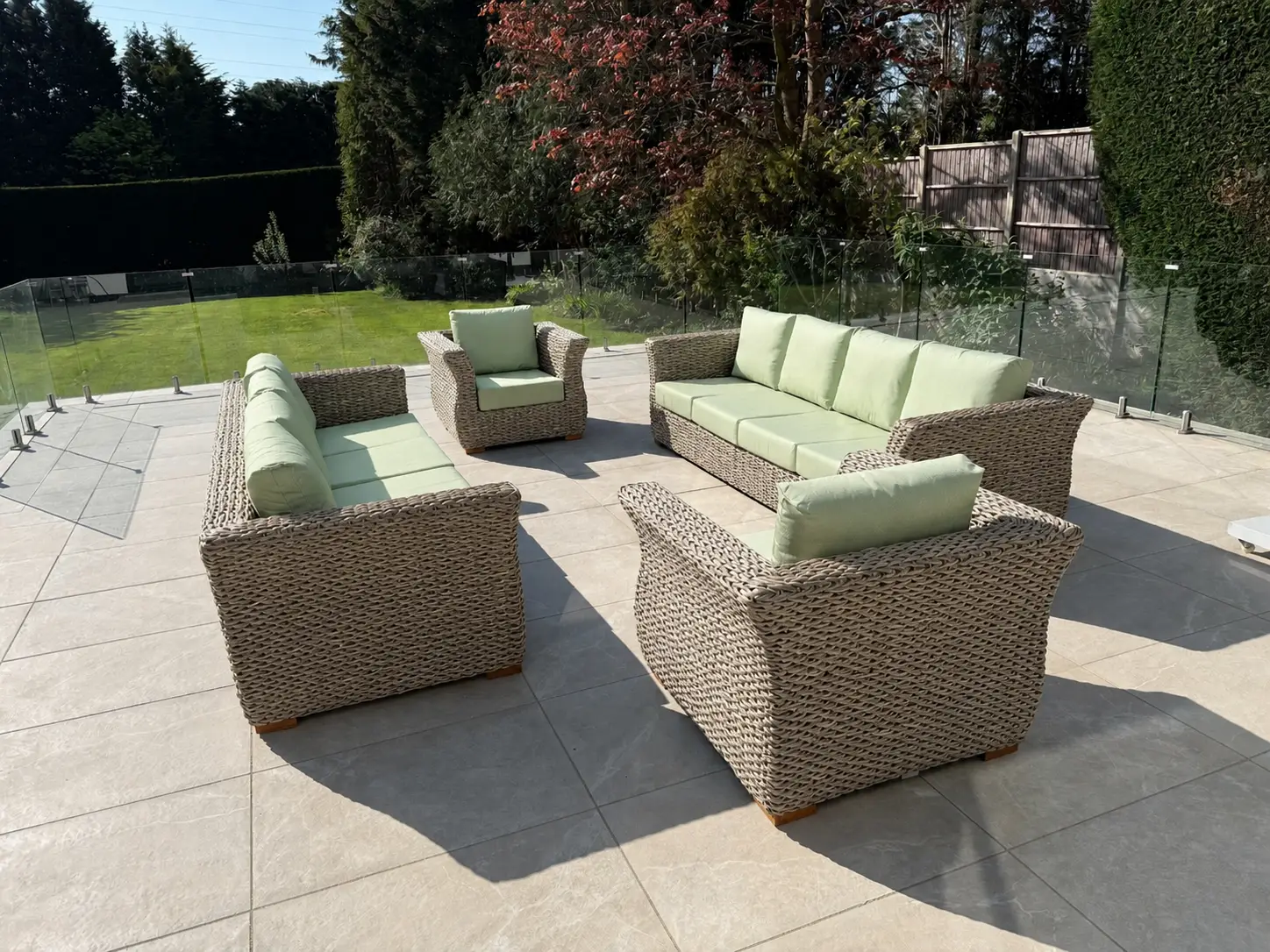 Montana Rattan 4 Seater Double Sofa Suite