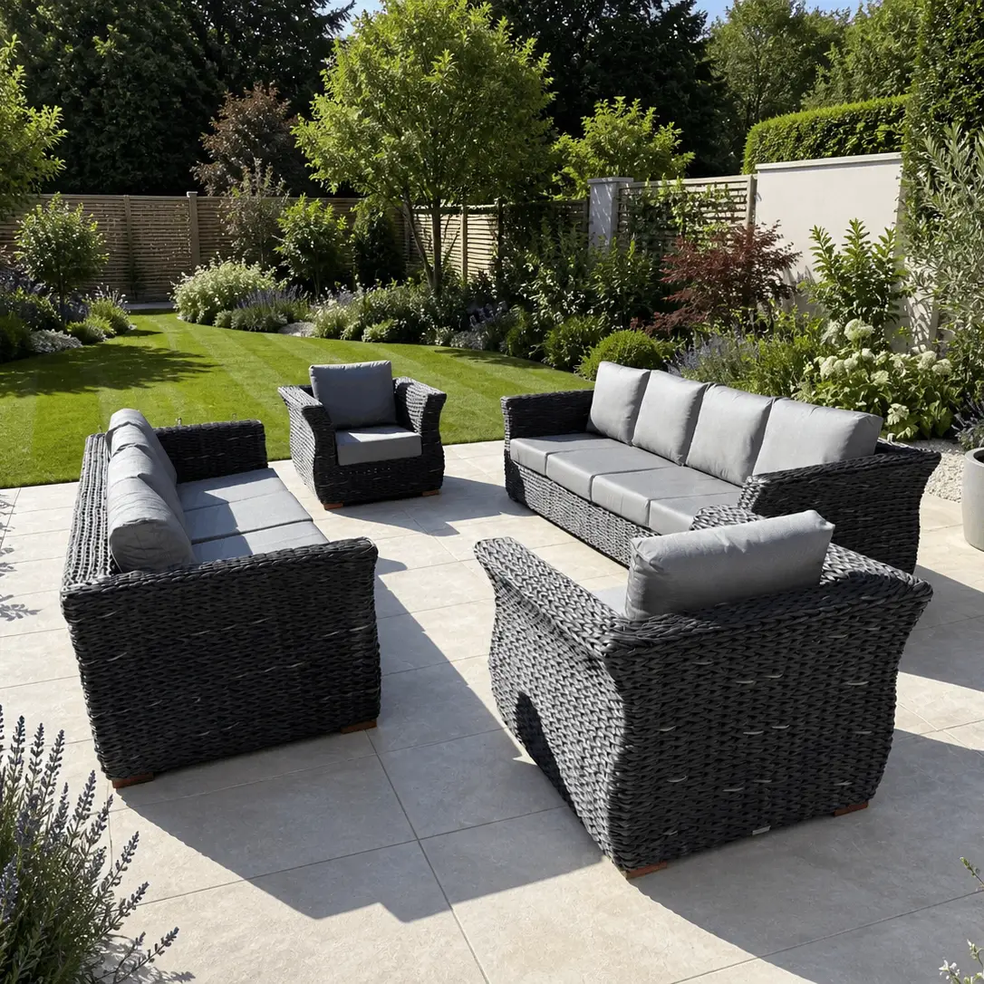 Montana Rattan 4 Seater Double Sofa Suite