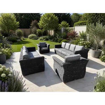 Montana Rattan 4 Seater Double Sofa Suite