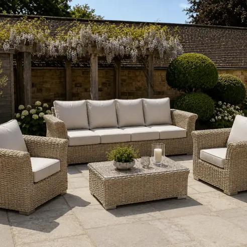 Montana sofa suite – UV-stable 4-seater with armchairs Montana sofa suite – UV-stable 4-seater with armchairs