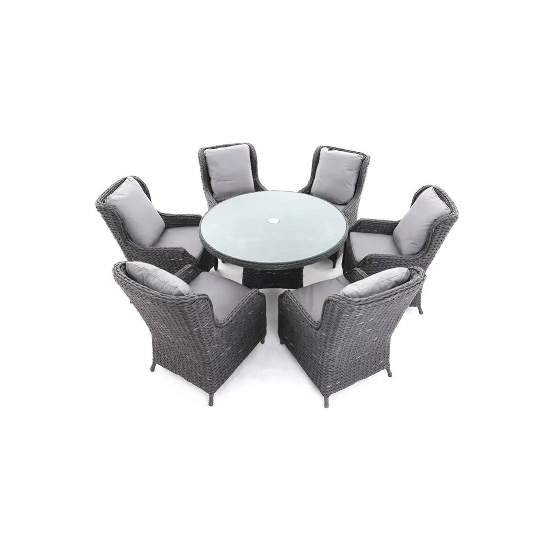 Montana round dining set – 1.5m table & armchairs Montana round dining set – 1.5m table & armchairs