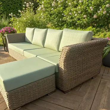 Montana 4 seater sofa – weatherproof rattan, cushions