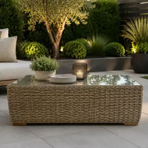 Montana coffee table with 8mm tempered glass