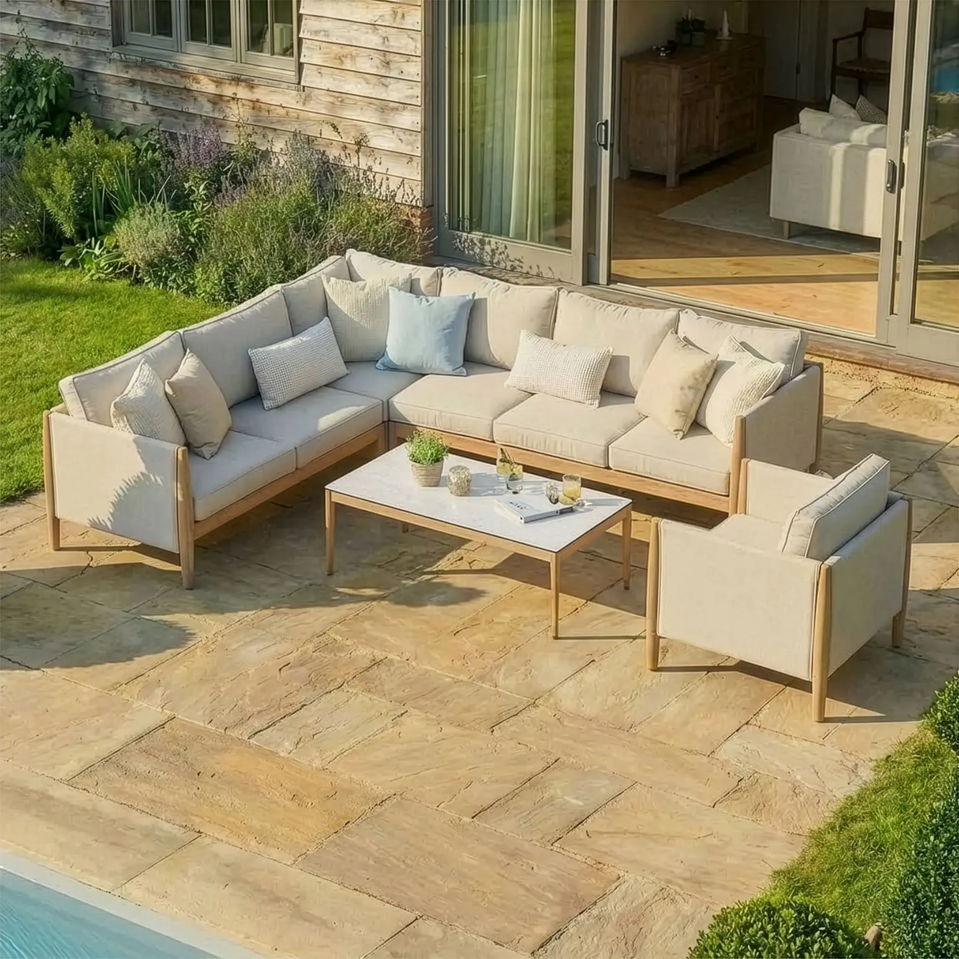 Burford Large Corner Sofa & Armchair