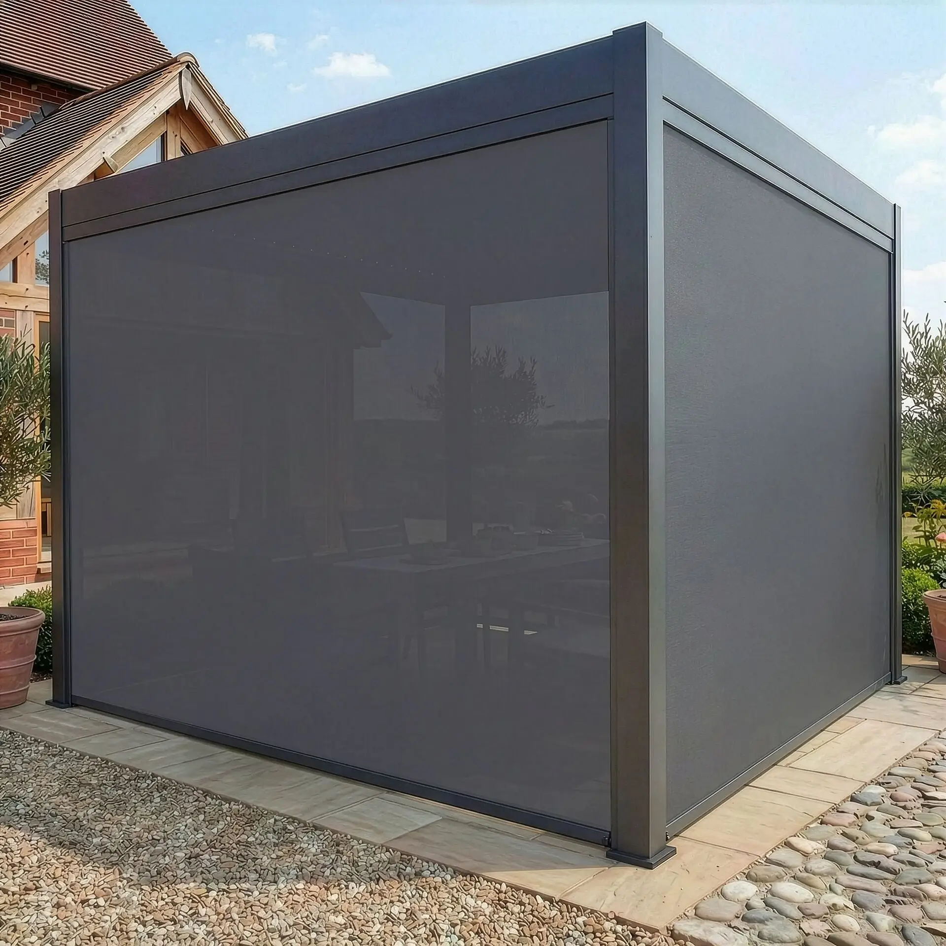 Jupiter Pergola Zip Drop Side Blind - 3m width