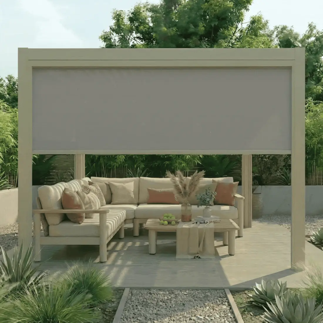 Jupiter Pergola Zip Drop Side Blind - 3m width Jupiter Pergola Zip Drop Side Blind - 3m width