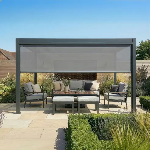 Jupiter Pergola Zip Drop Side Blind - 4m width Jupiter Pergola Zip Drop Side Blind - 4m width