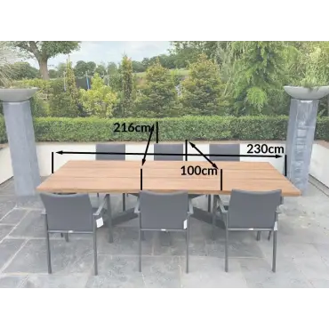 Timor Sense 6 Chair Dining Set Life Range - Certified Teak