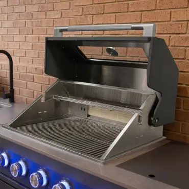Riley Outdoor Kitchen 6 Burner Gas BBQ with Integrated Side Burner Modular Unit - Graphite Grey
